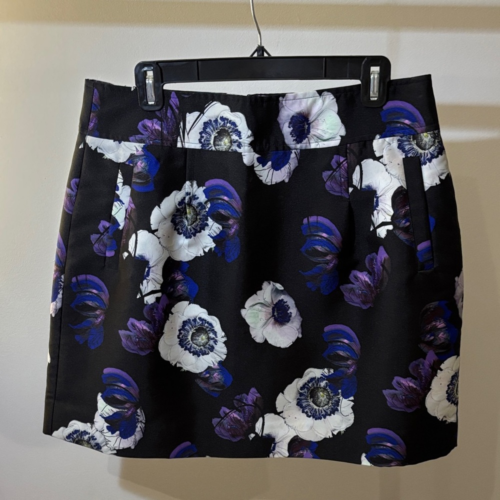 Beautiful Floral Black and Purple Women's Skirt